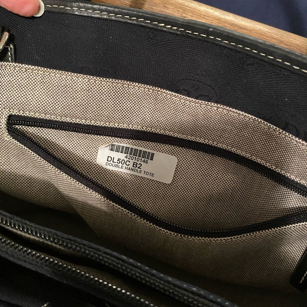 Dooney & Bourke Black Tote with Silver Hardware - Picture 13 of 14